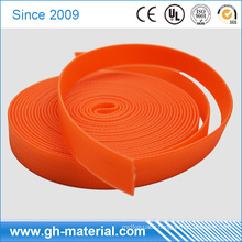 Manufacturer bright Orange color pvc coated nylon and polyester webbing